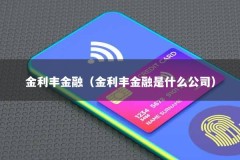 金利丰金融（金利丰金融是什么公司）