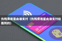 伤残费用是由谁支付（伤残费用是由谁支付给医院的）